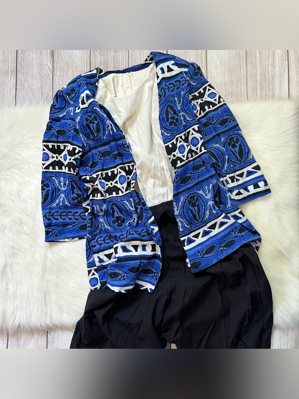 Vintage Romper with Blazer Set